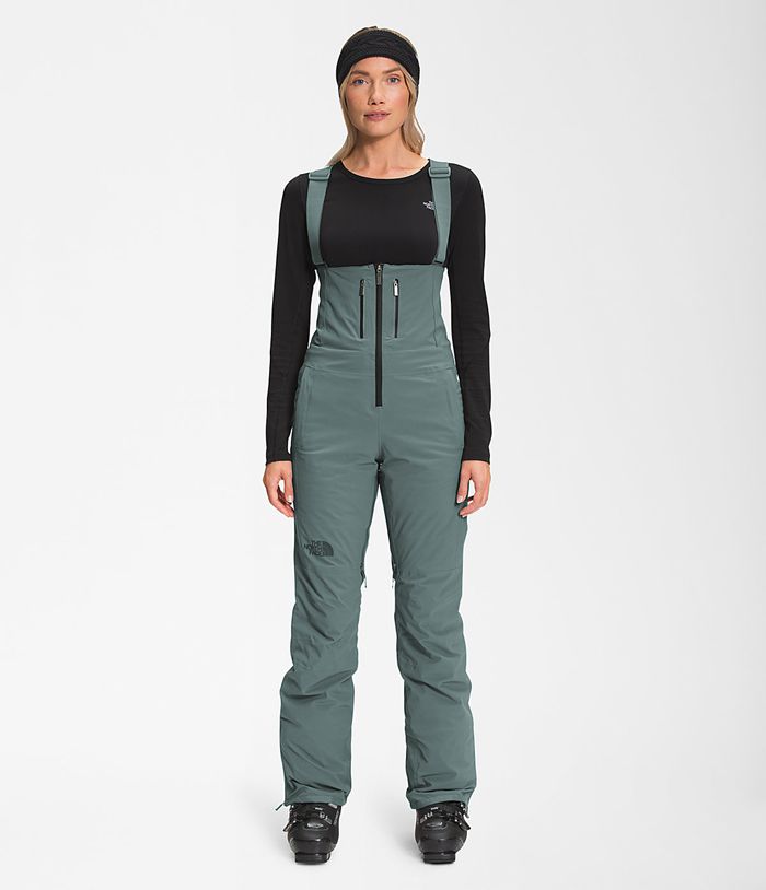 Pantalon Nieve The North Face Mujer Amry Bib Verde - Peru 39782WMRT